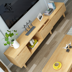 Meuble TV rétractable en bois, nouveau design, pour salon, avec logo personnalisé, prix compétitif, stock important, dropshipping, fournisseur chinois. - Product Image 3