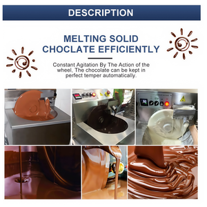 Nouvelle conception <span class=keywords><strong>Tempereuse</strong></span> Équipement de tempérage du chocolat électrique commercial automatique Machine à fontaine de chocolat -machine à tempérer le chocolat - Product Image 2