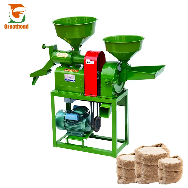 Factory Direct Sales 2.2Kw High-Power Multi-Function Rice Miller Household Small Rice Milling machine