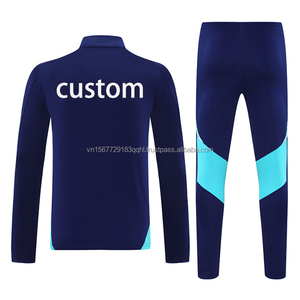 Conjunto de Camiseta de Fútbol de Manga Larga con Media Cremallera, Transpirable, Anti-UV, de Secado Rápido, con Logotipo Personalizable - Product Image 1