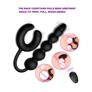 Sexo inalámbrico control remoto silicona Anal Plug Set vibrador Butt Plug silicona consolador largo Butt Plug para parejas - Product Image 2
