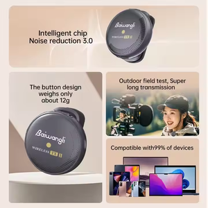 Microphone cravate sans fil circulaire portable SX19 pour enregistrement vidéo, type magnétique, connecteur de type C, réduction du bruit pour téléphones portables - Product Image 5