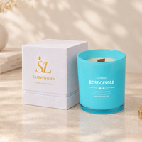 Bougie parfumée de haute qualité personnalisée, vente en gros, emballage de luxe avec logo pour bougie parfumée, cadeaux de fête