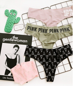 XP050 vente en gros érotique <span class=keywords><strong>dessin</strong></span> ondulé bord tongs glace soie sans couture slips Sexy femmes culottes bon élastique femmes sous-vêtements - Product Image 2
