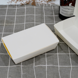 Caja de Almuerzo Desechable de Ángulo Recto, Caja para Empacar Arroz, Contenedor de Comida Rápida, Caja de Papel para Llevar de Cartón Blanco - Product Image 5