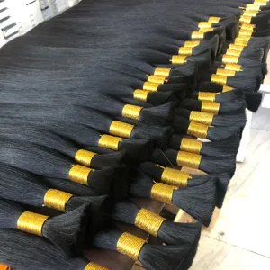 Schlussverkauf doppeltes eingezogenes menschliches Haar bluk original Fabrik Kutikuläre Ausrichtung menschliches Remy Massenhaarverlängerung