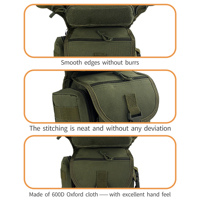 Sac de jambe tactique multifonctionnel MOLLE personnalisable pour l'extérieur, imperméable, en Oxford, camouflage, pêche, cyclisme, randonnée, équitation