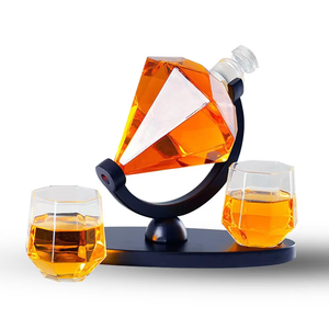 Meilleure vente ensemble de vin en verre transparent Diamond Design décanteur ensemble de vin pour Bar - Product Image 1