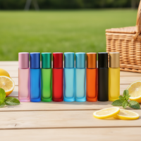 Emballage en carton personnalisable avec logo directement de l'usine, flacon en verre à bille de 10 ml, flacon d'huile essentielle.