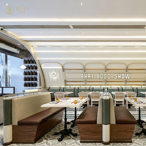 Nhà Hàng Hiện Đại Đồ Nội Thất Da Gian Hàng Sofa Cà Phê Kim Loại Nhà Hàng Bảng Và Ghế Bộ Cho Khách Sạn Dự Án - Product Image 2