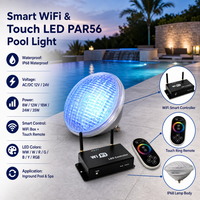 Lumière de piscine étanche IP68, ampoule de piscine PAR56, éclairage mural pour piscine, contrôle RGB, 8W 12W 18W 24W 35W AC/DC 12/24V