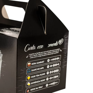 Scatola di hamburger nero patatine fritte scatola di pollo cartone con manico e fodera può mettere bevande usa e getta Fast Food da asporto - Product Image 6