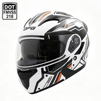 Helm Motor Modular Full Face Custom Pabrik Langsung, Cangkang ABS, EPS Kepadatan Tinggi, Visor Ganda, Bersertifikasi DOT