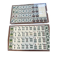 Ubin Mahjong Motif Bunga Teratai, Bambu, Buddha, Joker, Lukisan Tangan Akrilik, Set Amerika, Logo Kustom, Langsung dari Pabrik, Premium
