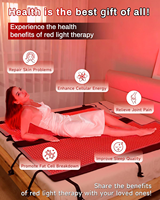 AQSHE 2570 Dreifach-LED-Chip Dual-Wellenlängen Rotlichttherapie-Decke Ganzkörper-Matte Schlafsack Nahinfrarot-Bett 660nm 850nm