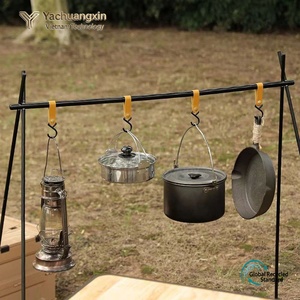 Outdoor camping <b>S</b>-shaped <b>hook</b> portable storage lanyard <b>hook</b> PU leather triangle shelf <b>hook</b> customization - Product Image 6