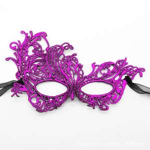 Venta al por mayor <span class=keywords><strong>Dropshipping</strong></span> Halloween Carnaval Mujer Media cara Mascarada Máscaras sexy Encaje negro para uso en fiestas - Product Image 1