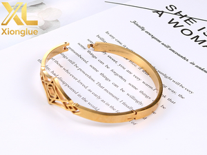 New Hot Stainless Steel <b>Bracelet</b> Metal Chain <b>Silver</b>/Gold Adjustable <b>Bangle</b> Popular Unisex Charm 316L Stainless Steel Jewelry - Product Image 4