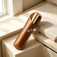 Étui à rouge à lèvres en cuir PU, mini flacon de parfum portable, pochette fine pour baume à lèvres, housse de protection pour cosmétiques, rangement de voyage