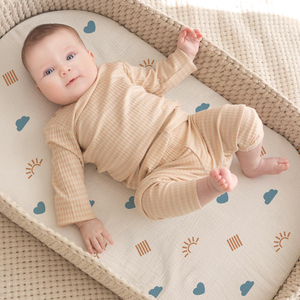 Copri Lettino Imbottito <span class=keywords><strong>per</strong></span> <span class=keywords><strong>Neonati</strong></span>, Copertura <span class=keywords><strong>per</strong></span> Seduta da Pavimento, Set da 2 Coperture in Mussola <span class=keywords><strong>per</strong></span> Lettino Neonato, Copri Cuscino in Cotone <span class=keywords><strong>per</strong></span> <span class=keywords><strong>Neonati</strong></span> - Product Image 4