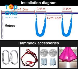 TopOne Heavy Duty Nylon Rigging Collapsible <b>Frame</b> Swing Sling Kit Strap Aerial Yoga <b>Hammock</b> - Product Image 4