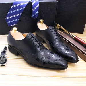 Erkek elbise ayakkabı İtalyan tarzı resmi hakiki deri ayakkabı dantel-up el yapımı mokasen iş resmi Oxford ayakkabı erkekler için - Product Image 6