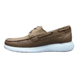 Chaussures bateau mocassins Karosso 7000 pour hommes, dessus en cuir véritable, semelle EVA, confort rembourré, mocassins décontractés toutes saisons, bout ovale - Product Image 6