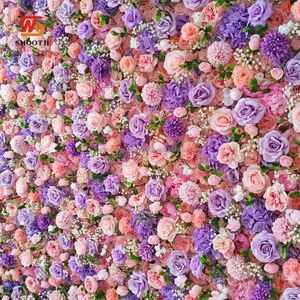Recién llegado, tela enrollable hecha a mano suave, flor de Rosa, Fondo de pared de flores artificiales suaves para bodas, eventos del Día de San Valentín - Product Image 3