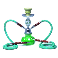 Meilleure Vente 2025 : Kit Chicha Traditionnel Complet Portable Mini à Double Tuyau avec Bol en Céramique et Pinces