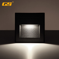3W Outdoor Waterproof Decorative Led Encastré Step Lights Escalier d'éclairage de pied d'escalier pour couloir d'hôtel Applique murale d'escalier à LED