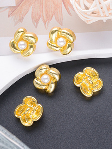 2026 Sang Trọng Thạch Ngọc Trai Kim Loại Nút Đa Năng Trang Trí Tay Khâu Vàng Nút Phụ Kiện Cho Dresses Áo Sơ Mi Áo Khoác - Product Image 2