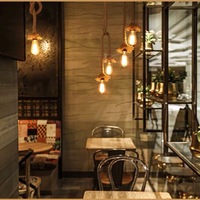 Industrial Wind E27 Porte-lampe en corde de chanvre Plafonnier avec style à vis Blanc Garantie 1 an pour les décorations de bar de café