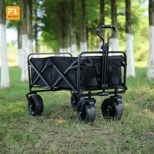 Hot Selling Outdoor Camping Cart Portable Foldable Trolley Wagon Camping Car Picnic Equipment Trolley