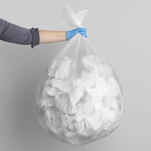 55 Gallon Clear Unscented Heavy Duty Trash Bags, Leak Resistant Multipurpose Disposable Bin Liners, 50 Count - Product Image 2