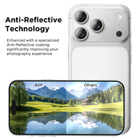 Protection d'objectif photo en métal scintillant 9H, compatible avec iPhone 17, 16 Pro Max, 15, 14, 12, 13 Pro Plus – Meilleure vente