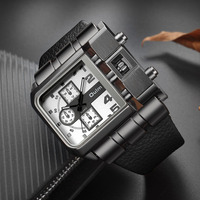 Reloj de Pulsera Oulm 3364 de Lujo para Hombre, Diseño Casual, Correa Ancha de Cuero, Reloj Deportivo de Cuarzo para Hombre, Reloj Para Hombre