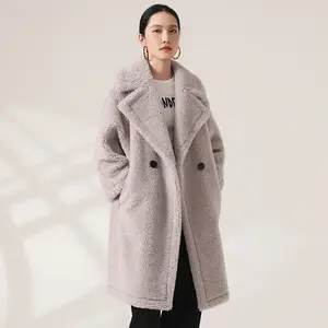 Cappotto di orsacchiotto pelliccia di lana 2022 nuovo caldo cappotto di pelliccia granulare lungo peloso addensato per le donne