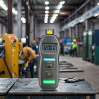 Alat Ukur Kecepatan Kontak Laser Tachometer 2-in-1, Pengukur Kecepatan Rotasi Mesin Motor, Penguji Kecepatan Linier