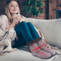 Bottes chauffantes pour les pieds au micro-ondes - Chaussures chauffantes aux particules d'argile naturelle pour une meilleure circulation sanguine et un soulagement du stress