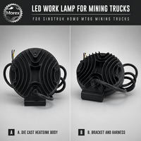 Pour camion minier Sinotruk HOWO MT86, lampe de travail LED robuste, 4130000610, lampe ronde à 9 LED, pièces détachées automobiles, vente en gros depuis la Chine
