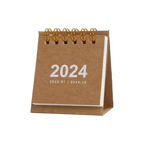 Goedkope Prijs Aangepaste Reclame Creatieve Zakelijke Mini Kalender Staande Flip 2024 Desktop Kalender