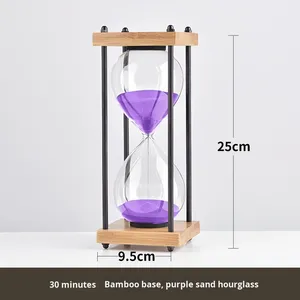 <span class=keywords><strong>Sablier</strong></span> en verre borosilicate de haute qualité, résistant aux chutes pour enfants, 15/30/60 minutes, moderne, simple, rétro, forme géométrique créative - Product Image 6