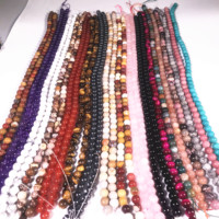 Vente en gros de perles rondes en pierre naturelle de 4/6/8/10/12 mm, apatite, œil de tigre, agate, améthyste, tous types de perles pour la fabrication de bijoux