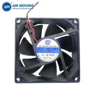 8025 24V 3000RPM 3.2inch 80x80x25mm 2wire 2PIN DC cooling Fan for CPU AC/DC inverters Cooling sleeve and ball bearing 2 choice