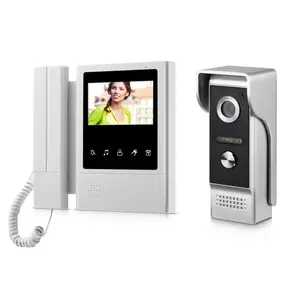 Intercomunicador de 2 vías con manos libres para teléfono y puerta, sistema de comunicación de vídeo de 4,3 pulgadas, en oferta
