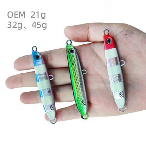 Leurre de pêche en mer de haute qualité 45g en fer et plomb, pour la pêche en eau profonde et sur les débris, à coulée rapide, à action lente, avec hameçons, pour eau salée, bar et truite - Product Image 4