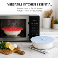 Couvre-aliments en silicone non toxiques, sans BPA, compatibles lave-vaisselle et micro-ondes, plusieurs tailles, flexibles et réutilisables.