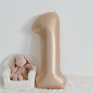 Haute qualité Ins crème <span class=keywords><strong>couleur</strong></span> numéro ballons 40 pouces mariage enfant fête d'anniversaire anniversaire décoration grand nombre ballons - Product Image 3