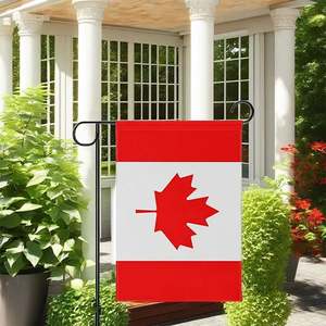 Promoción Impresión personalizada Bandera en blanco Decoración canadiense de doble cara para exteriores Bandera de jardín de Canadá - Product Image 5