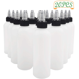 Factory Wholesale 100ml 150ml 200ml 250ml <b>Plastic</b> PET Hair Oil Nozzle Clear Squeeze Bottles With Twist <b>Caps</b> - Product Image 2